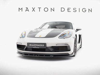 Maxton Design Front Splitter V.2 Porsche 718 Cayman GTS 982c