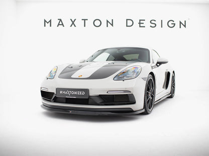 Maxton Design Front Splitter V.1 Porsche 718 Cayman GTS 982c