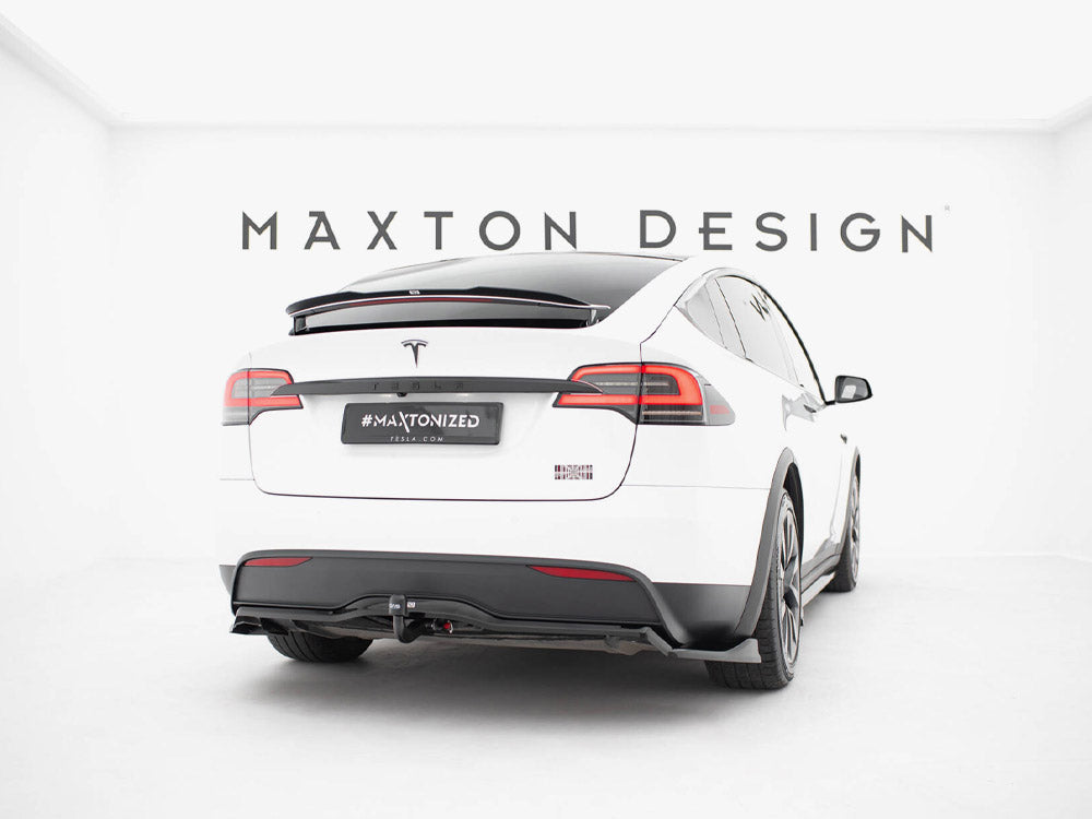 Maxton Design Rear Splitter (Vertical Bars) V.2 Tesla Model X Mk1 Facelift