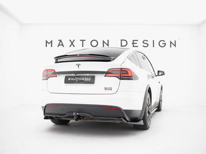 Maxton Design Rear Splitter (Vertical Bars) V.2 Tesla Model X Mk1 Facelift