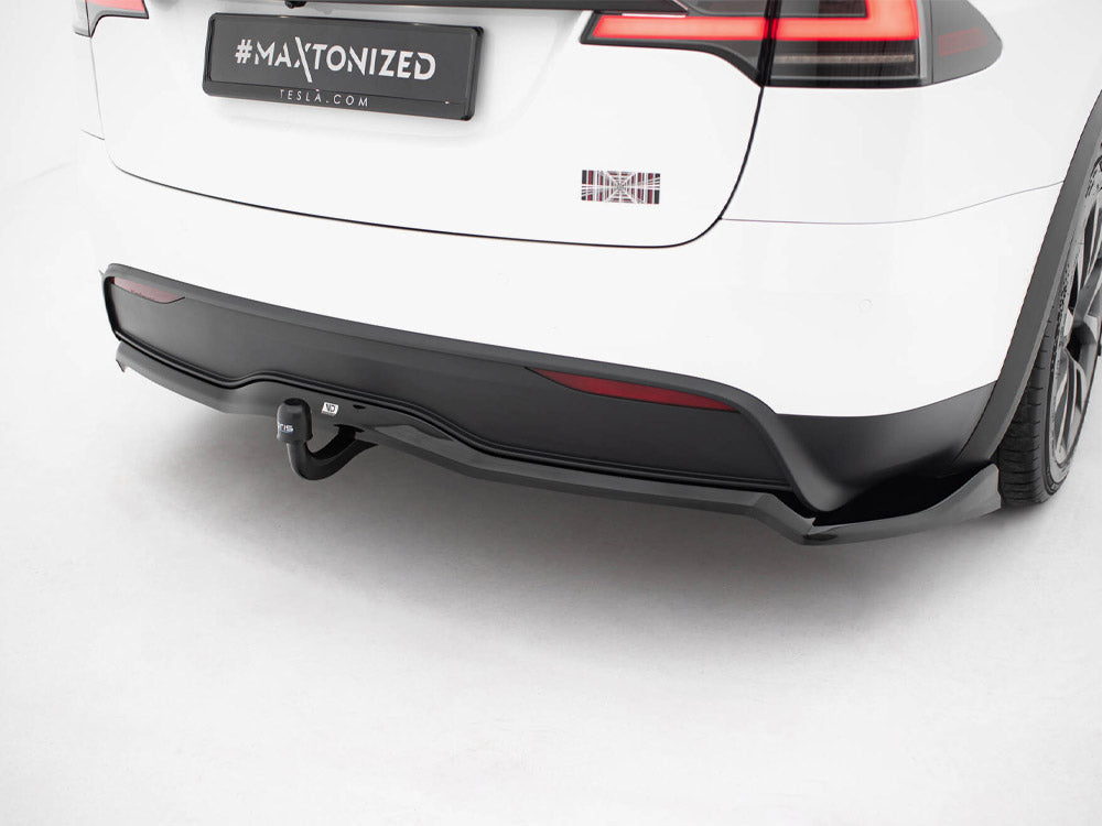 Maxton Design Rear Splitter (Vertical Bars) V.2 Tesla Model X Mk1 Facelift