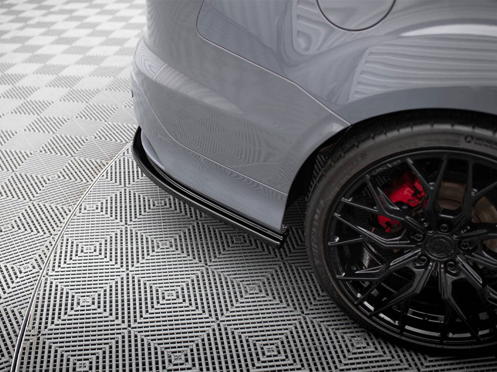 Maxton Design Rear Side Splitters Ford Focus ST Mk3 Estate - Carbon Look