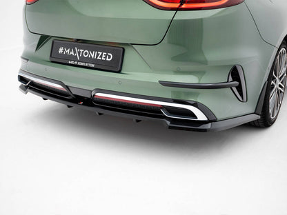 Maxton Design Rear Splitter (Vertical Bars) Kia Proceed GT-Line Mk1 Facelift