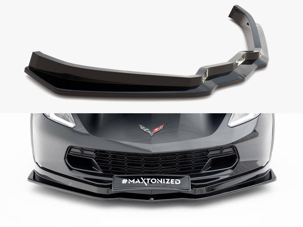 Maxton Design Front Splitter V.1 Chevrolet Corvette C7 - Carbon Look