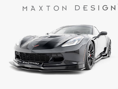 Maxton Design Front Splitter V.1 Chevrolet Corvette C7 - Carbon Look