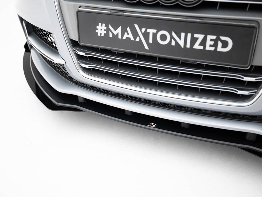 Maxton Design Street PRO Front Splitter + Flaps Audi TT S / TT S-Line 8J Facelift