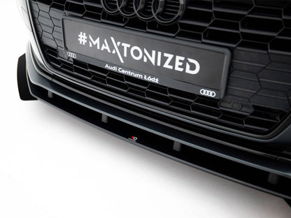 Maxton Design Street PRO Front Splitter + Flaps Audi A5 F5 Facelift