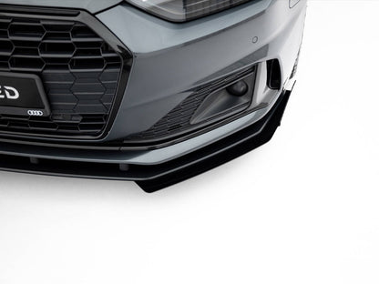 Maxton Design Street PRO Front Splitter + Flaps Audi A5 F5 Facelift