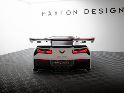 Maxton Design Carbon Spoiler With Upper Swan Mounting + LED Chevrolet Corvette Stingray / Grand Sport C7