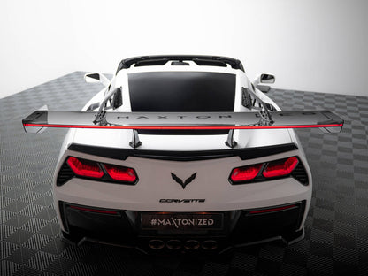 Maxton Design Carbon Spoiler With Upper Swan Mounting + LED Chevrolet Corvette Stingray / Grand Sport C7