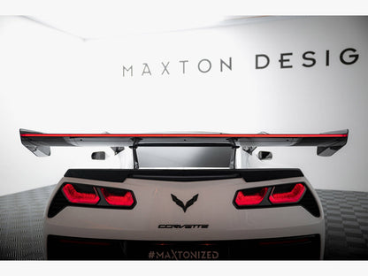 Maxton Design Carbon Spoiler With Upper Swan Mounting + LED Chevrolet Corvette Stingray / Grand Sport C7