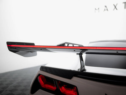 Maxton Design Carbon Spoiler With Upper Swan Mounting + LED Chevrolet Corvette Stingray / Grand Sport C7