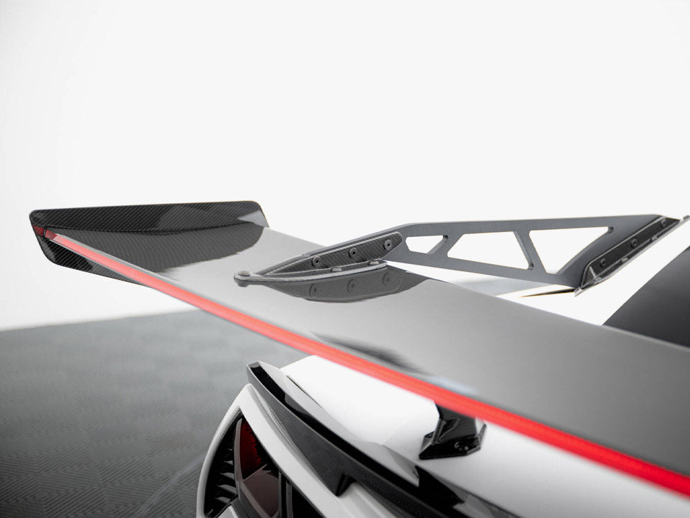 Maxton Design Carbon Spoiler With Upper Swan Mounting + LED Chevrolet Corvette Stingray / Grand Sport C7