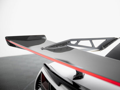 Maxton Design Carbon Spoiler With Upper Swan Mounting + LED Chevrolet Corvette Stingray / Grand Sport C7