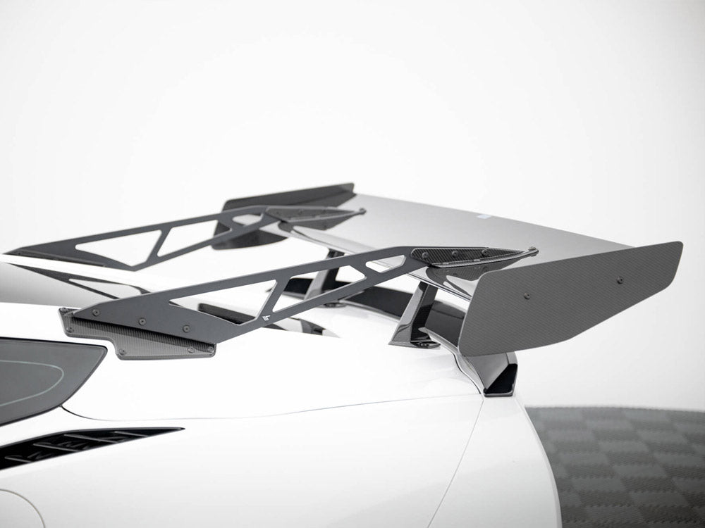 Maxton Design Carbon Spoiler With Upper Swan Mounting + LED Chevrolet Corvette Stingray / Grand Sport C7