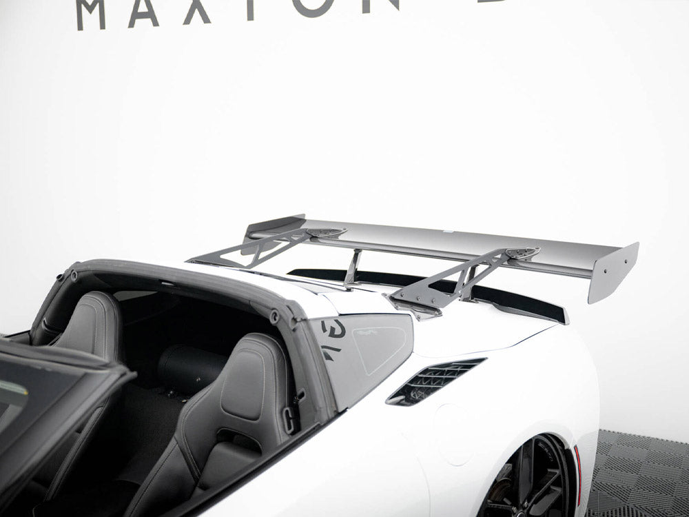 Maxton Design Carbon Spoiler With Upper Swan Mounting + LED Chevrolet Corvette Stingray / Grand Sport C7