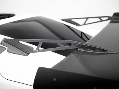 Maxton Design Carbon Spoiler With Upper Swan Mounting + LED Chevrolet Corvette Stingray / Grand Sport C7