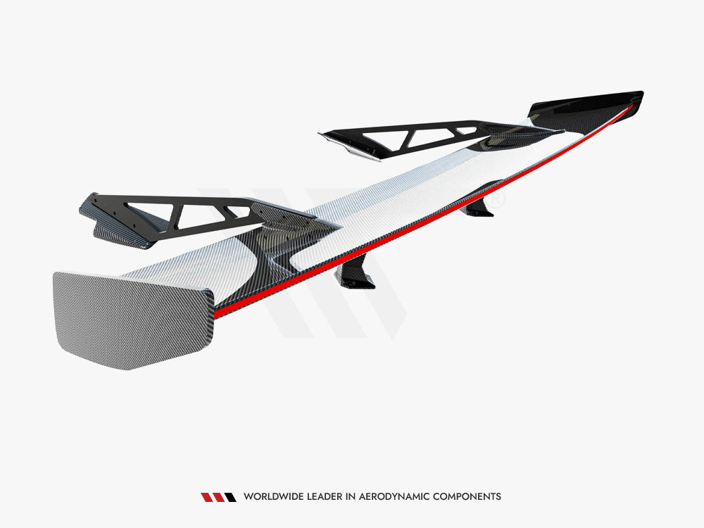 Maxton Design Carbon Spoiler With Upper Swan Mounting + LED Chevrolet Corvette Stingray / Grand Sport C7