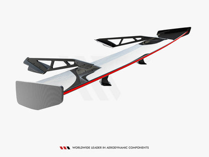 Maxton Design Carbon Spoiler With Upper Swan Mounting + LED Chevrolet Corvette Stingray / Grand Sport C7