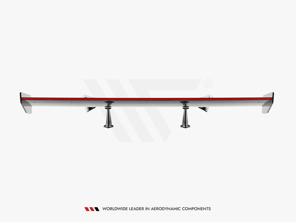 Maxton Design Carbon Spoiler With Upper Swan Mounting + LED Chevrolet Corvette Stingray / Grand Sport C7