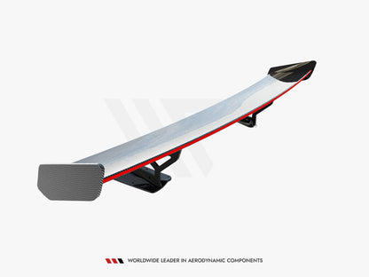 Maxton Design Carbon Spoiler With Internal Brackets Uprights + LED Chevrolet Corvette Stingray / Grand Sport C7