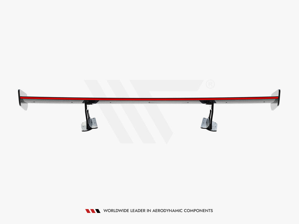 Maxton Design Carbon Spoiler With Internal Brackets Uprights + LED Chevrolet Corvette Stingray / Grand Sport C7