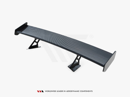 Maxton Design Carbon Spoiler With Internal Brackets Uprights + LED Chevrolet Corvette Stingray / Grand Sport C7