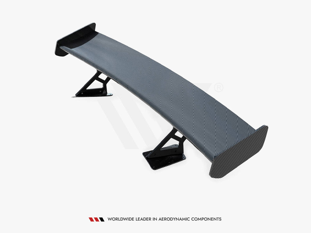 Maxton Design Carbon Spoiler With Internal Brackets Uprights + LED Chevrolet Corvette Stingray / Grand Sport C7