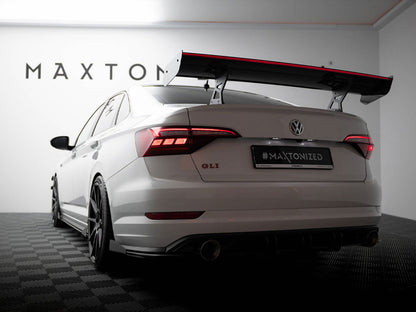 Maxton Design Carbon Spoiler With Internal Brackets Uprights + LED Volkswagen Jetta GLI Mk7