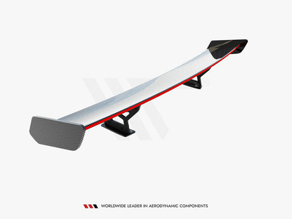 Maxton Design Carbon Spoiler With Internal Brackets Uprights + LED Volkswagen Jetta GLI Mk7