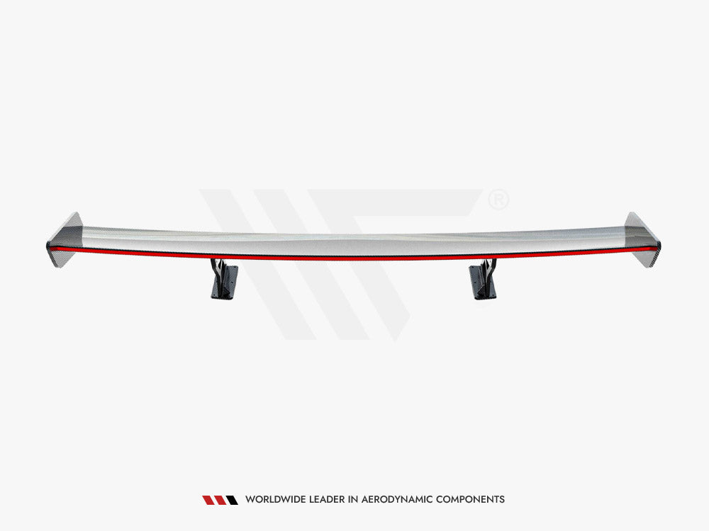Maxton Design Carbon Spoiler With Internal Brackets Uprights + LED Volkswagen Jetta GLI Mk7