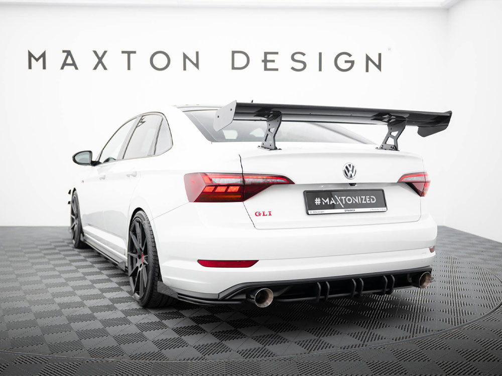 Maxton Design Carbon Spoiler With Internal Brackets Uprights Volkswagen Jetta GLI Mk7