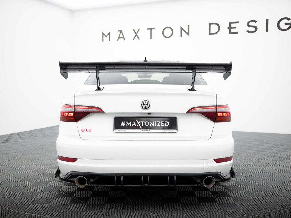Maxton Design Carbon Spoiler With Internal Brackets Uprights Volkswagen Jetta GLI Mk7