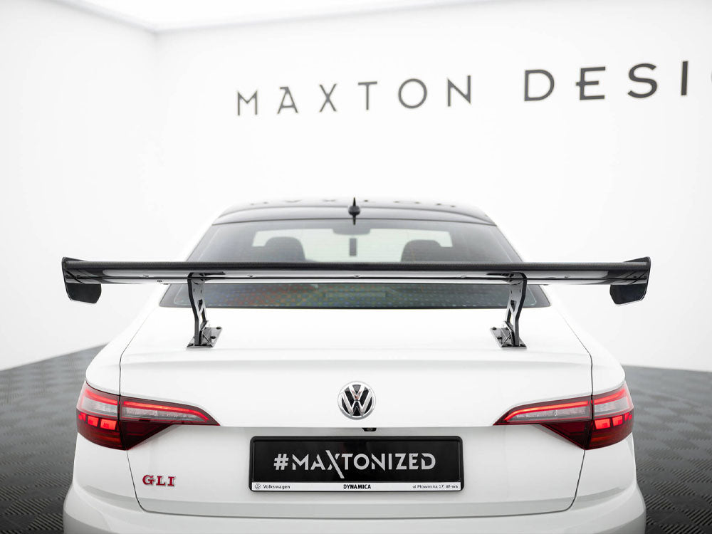 Maxton Design Carbon Spoiler With Internal Brackets Uprights Volkswagen Jetta GLI Mk7