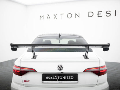 Maxton Design Carbon Spoiler With Internal Brackets Uprights Volkswagen Jetta GLI Mk7