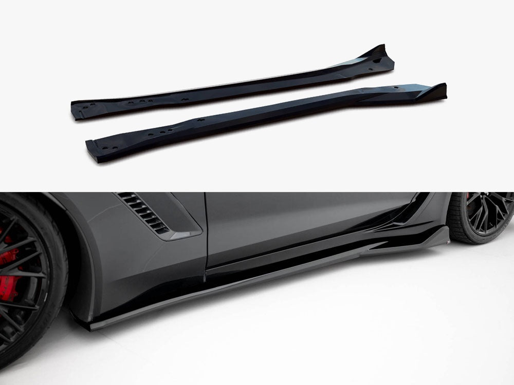 Maxton Design Side Skirts Diffusers Chevrolet Corvette Z06 C7