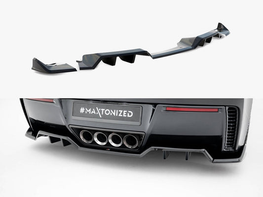 Maxton Design Rear Splitter (Vertical Bars) + Rear Side Splitters Chevrolet Corvette Z06 C7