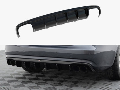 Maxton Design Rear Valance Audi A4 B8 Facelift (Version with dual exhausts on both sides)
