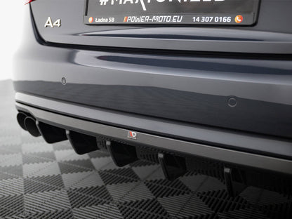 Maxton Design Rear Valance Audi A4 B8 Facelift (Version with dual exhausts on both sides)