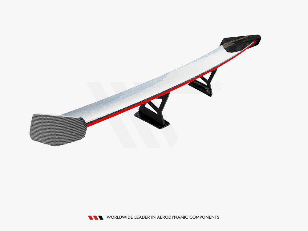 Maxton Design Carbon Spoiler With Internal Brackets Uprights V.1 + LED Porsche 718 Cayman GTS 982c