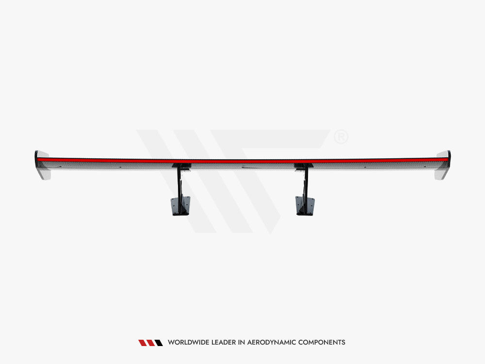 Maxton Design Carbon Spoiler With Internal Brackets Uprights V.1 + LED Porsche 718 Cayman GTS 982c