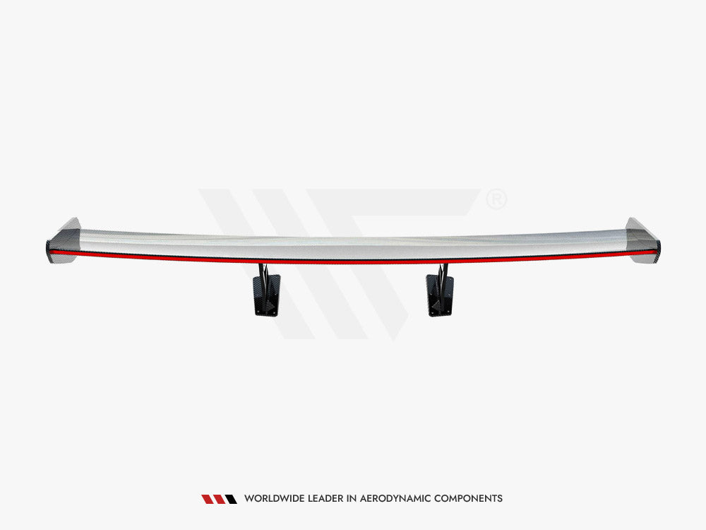 Maxton Design Carbon Spoiler With Internal Brackets Uprights V.1 + LED Porsche 718 Cayman GTS 982c