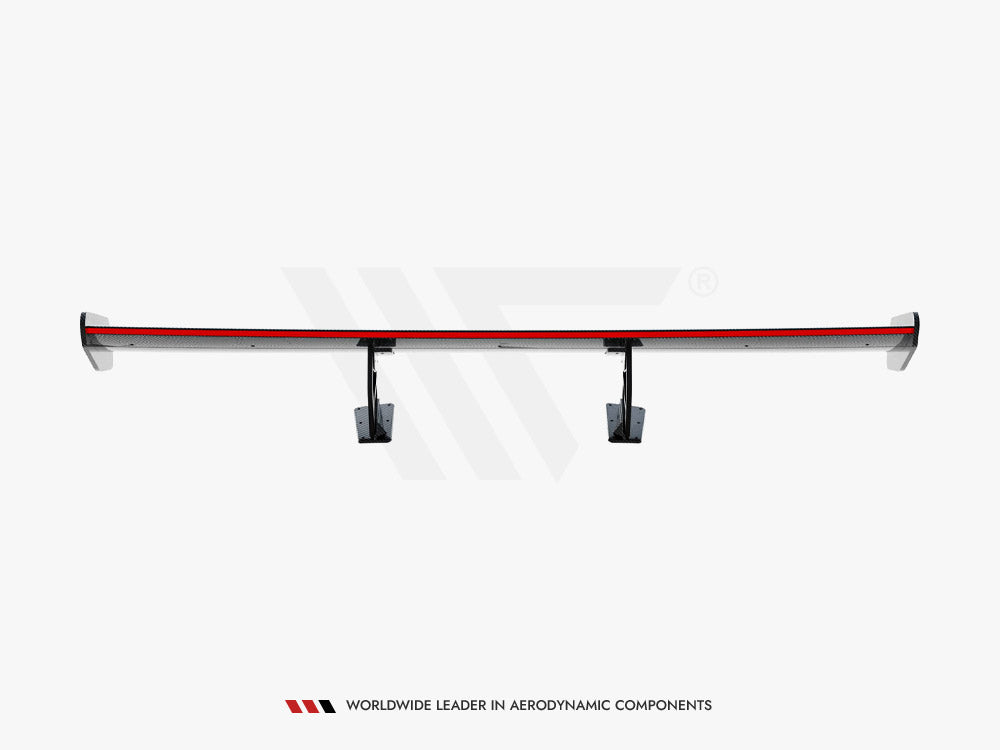 Maxton Design Carbon Spoiler With Internal Brackets Uprights V.2 + LED Porsche 718 Cayman GTS 982c