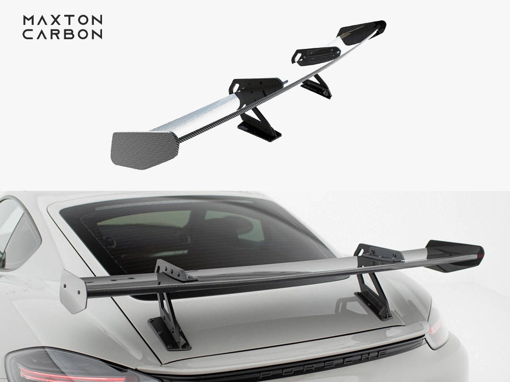 Maxton Design Carbon Spoiler With Upper Swan Mounting V.1 Porsche 718 Cayman GTS 982c