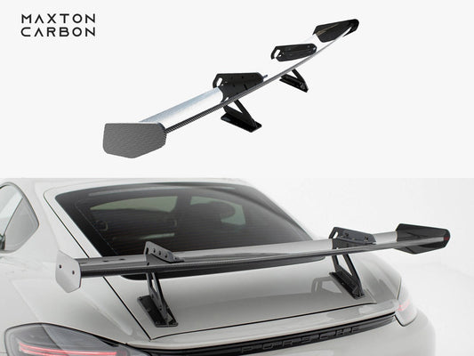 Maxton Design Carbon Spoiler With Upper Swan Mounting V.1 Porsche 718 Cayman GTS 982c