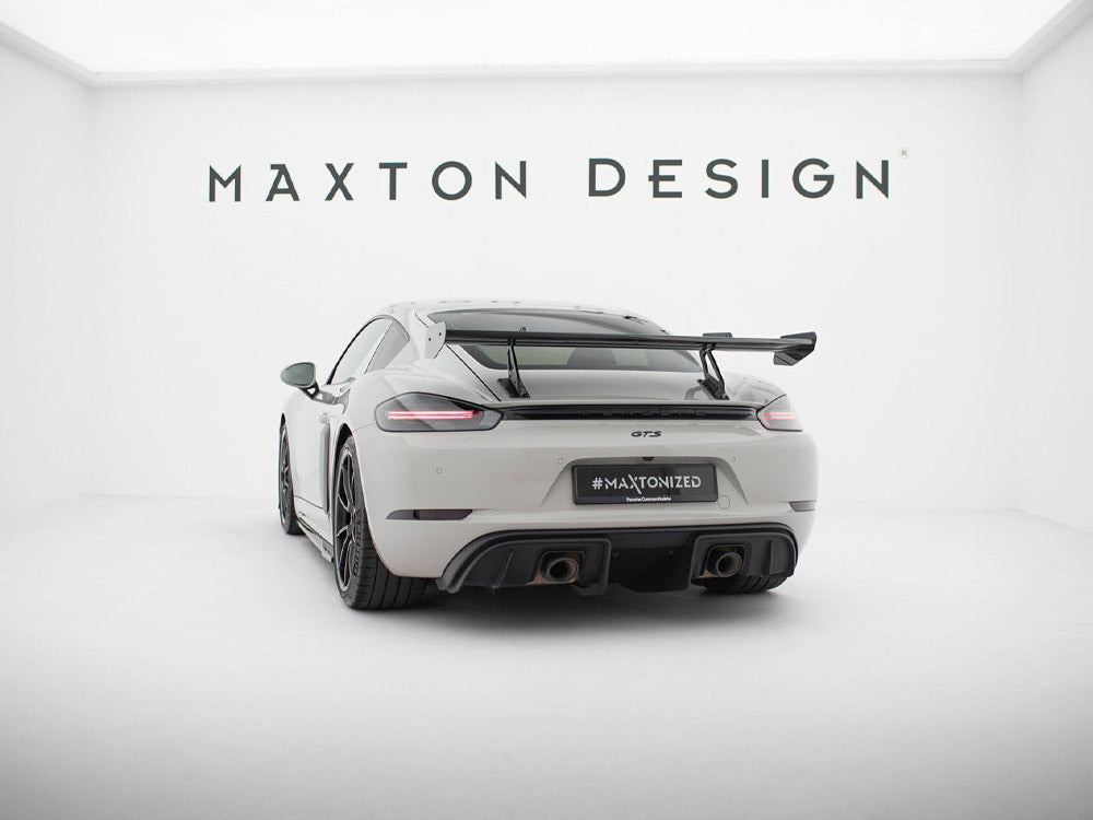 Maxton Design Carbon Spoiler With Upper Swan Mounting V.1 Porsche 718 Cayman GTS 982c