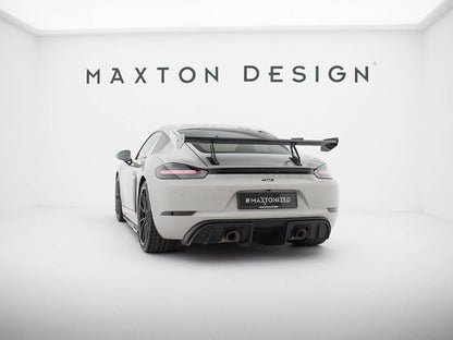 Maxton Design Carbon Spoiler With Upper Swan Mounting V.1 Porsche 718 Cayman GTS 982c