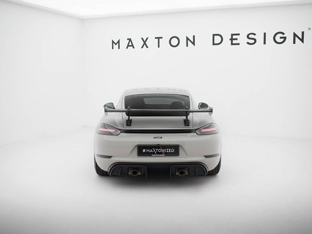 Maxton Design Carbon Spoiler With Upper Swan Mounting V.1 Porsche 718 Cayman GTS 982c