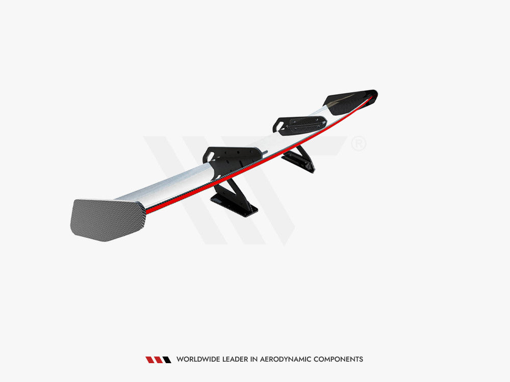 Maxton Design Carbon Spoiler With Upper Swan Mounting V.1 + LED Porsche 718 Cayman GTS 982c