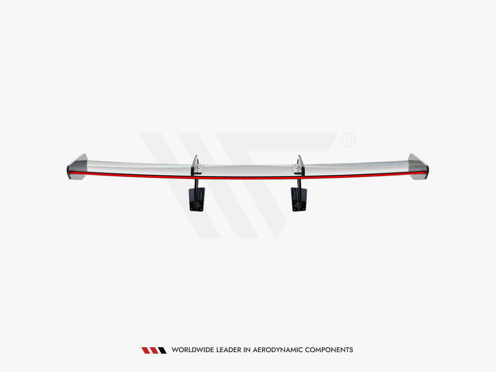 Maxton Design Carbon Spoiler With Upper Swan Mounting V.1 + LED Porsche 718 Cayman GTS 982c